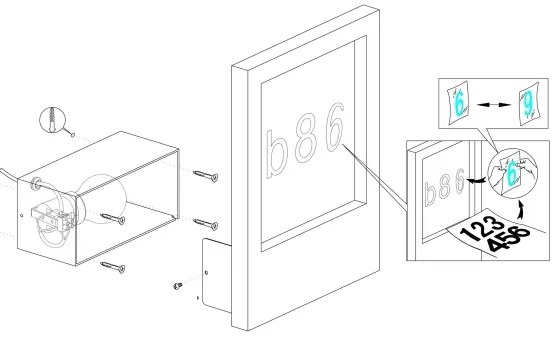Eglo 98143 - Domové číslo MONTEROS 1xE27/28W/230V IP44 biela