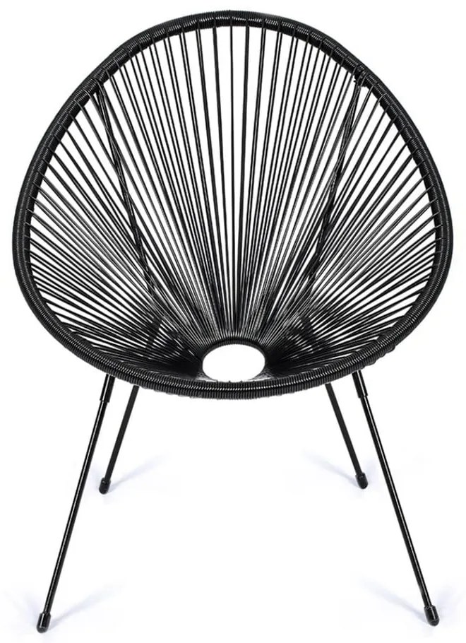 Čierne kovové/plastové záhradné kreslo Avocado Comfort – Bonami Selection