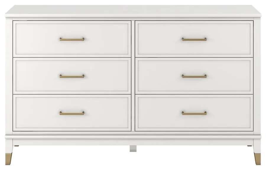 Biela komoda CosmoLiving by Cosmopolitan Westerleigh, 144 x 85 cm