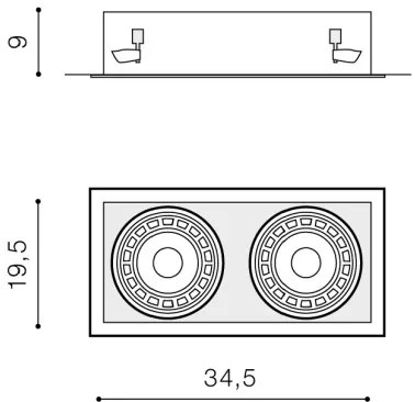 Azzardo AZ2875 - Podhľadové svietidlo NOVA 2xGU10-ES111/50W/230V