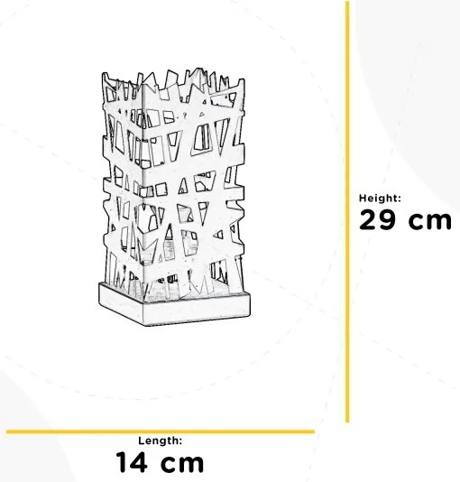 ONLI - Stolná lampa FORESTA 1xE27/15W/230V 29 cm čierna