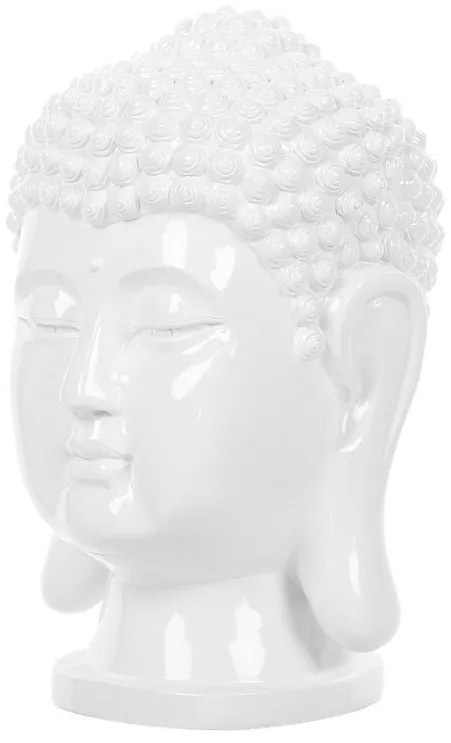 Dekoratívna biela figúrka 41 cm BUDDHA Beliani