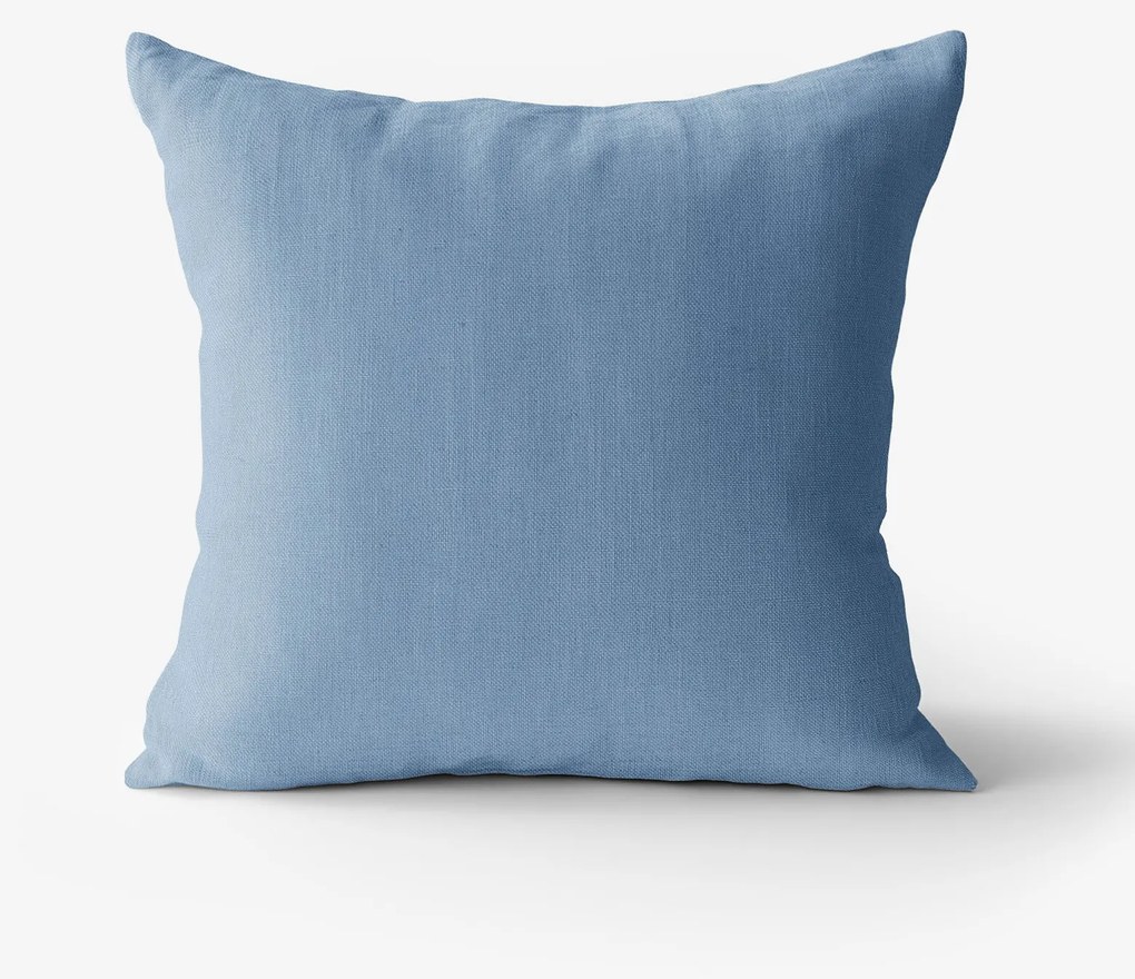 Goldea obliečka na vankúš z ľanovej zmesi - modrá 40 x 40 cm