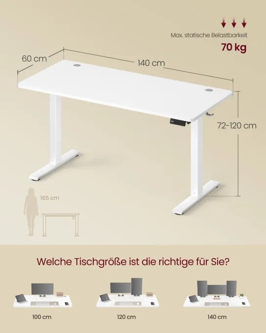 Elektrický pracovný stôl LSD314WZ03