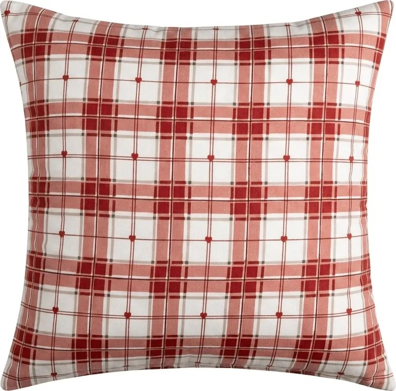 Obliečka na vankúš z mikrovlákna TARTAN HEART 45x45 cm, farebný
