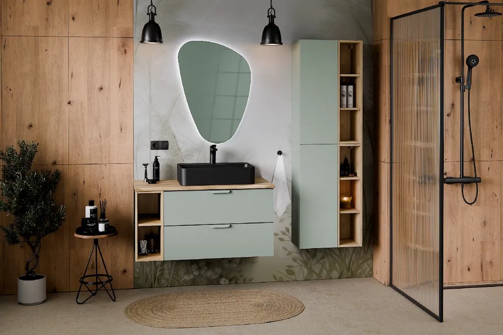Comad Kúpeľňová skrinka pod umývadlo Aster Green 80 zelená