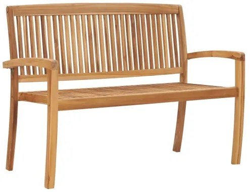 vidaXL 2-miestna stohovateľná záhradná lavička 128,5 cm, tíkový masív-