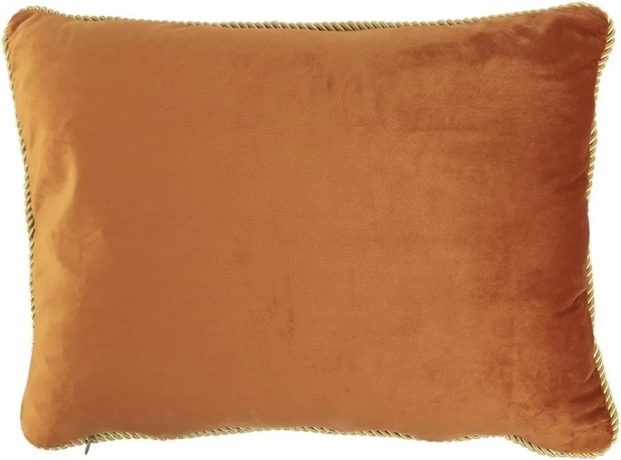 Zamatový zlate oranžový vankúš Golly - 35 * 45 * 10cm