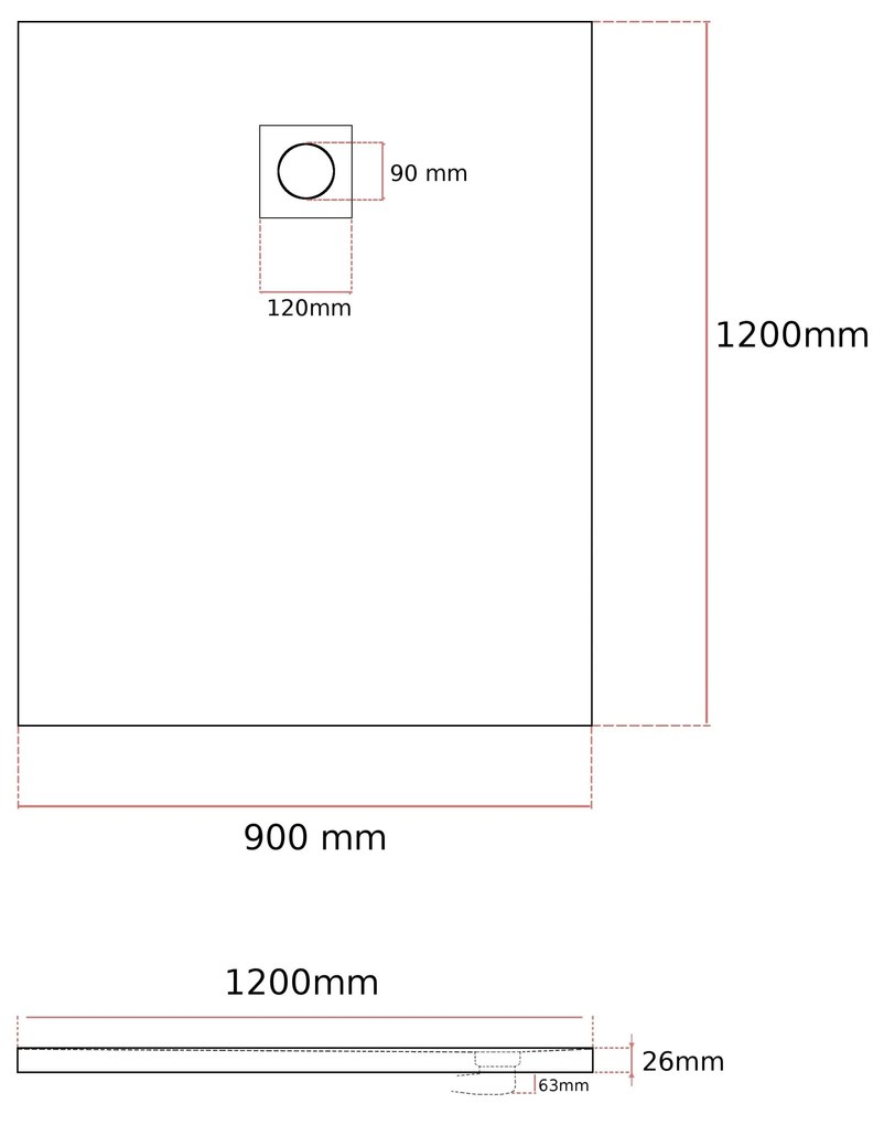 Erga Oldaf, SMC obdĺžniková sprchová vanička 120 x 90 cm, biela matná, ERG-GMA-OL-90120
