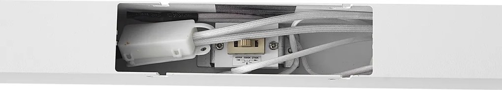 Stropné svietidlo biele vrátane LED, 3-stupňovo stmievateľné 2700-4000K s DIP prepínačom - Keane