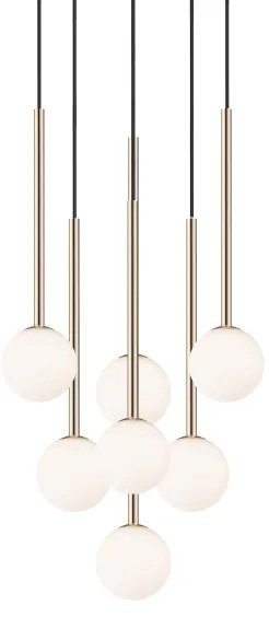 Zuma Line P0574-07F-F7AA - Luster na lanku ARCTURUS 7xG9/4W/230V zlatá