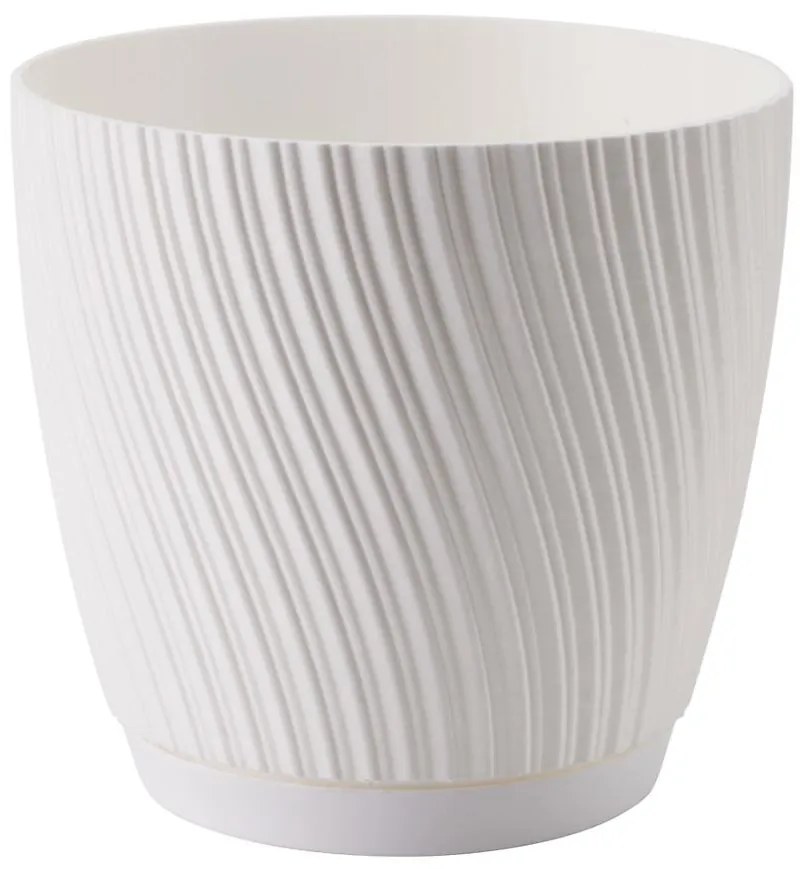 Kvetináč Mika s podstavcom 13 cm biely