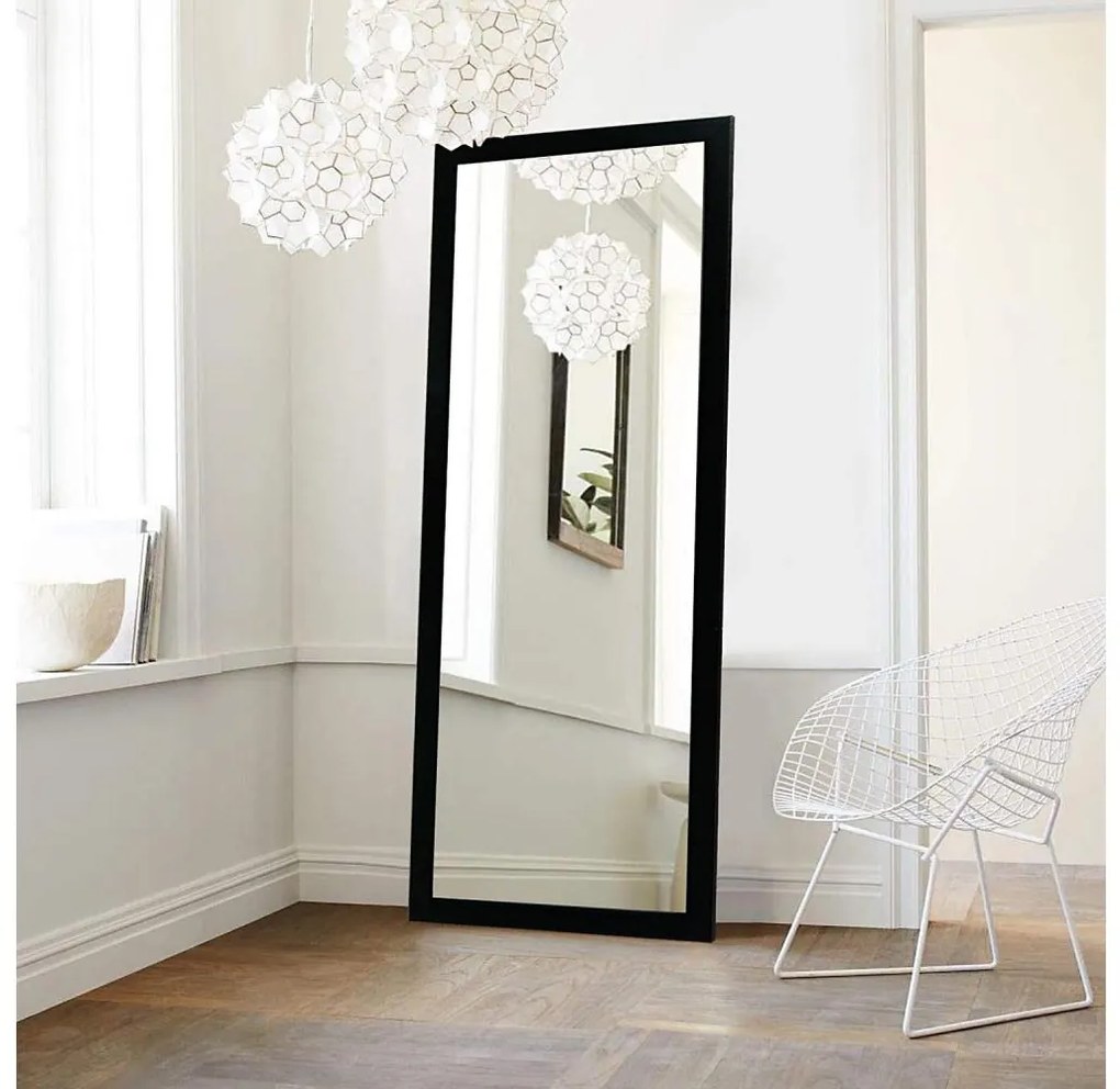 Nástenné zrkadlo CHEVAL 105x40 cm čierna