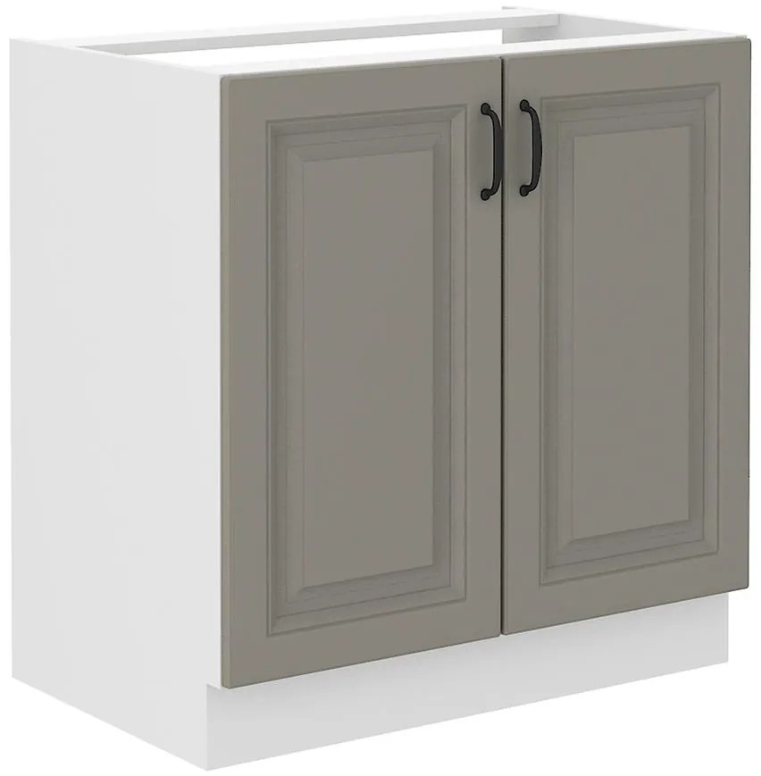 Kuchynská skrinka Stilo claygrey/biely 80zl 2f bb