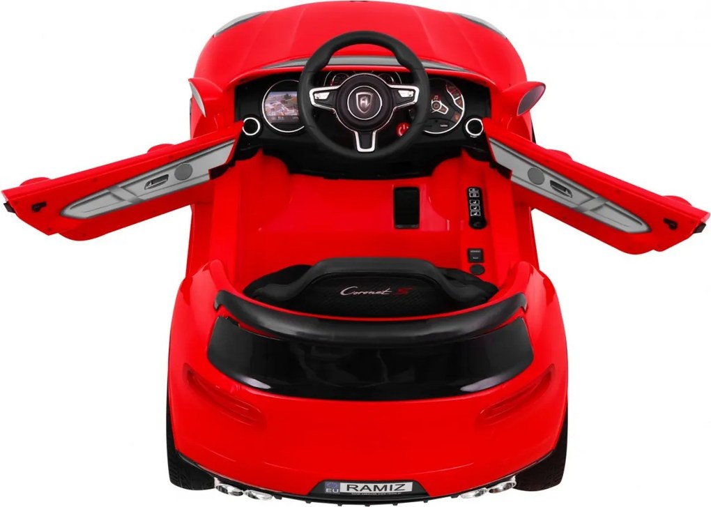 Ramiz Turbo-S batériové auto pre deti Červené SUV + diaľkové ovládanie