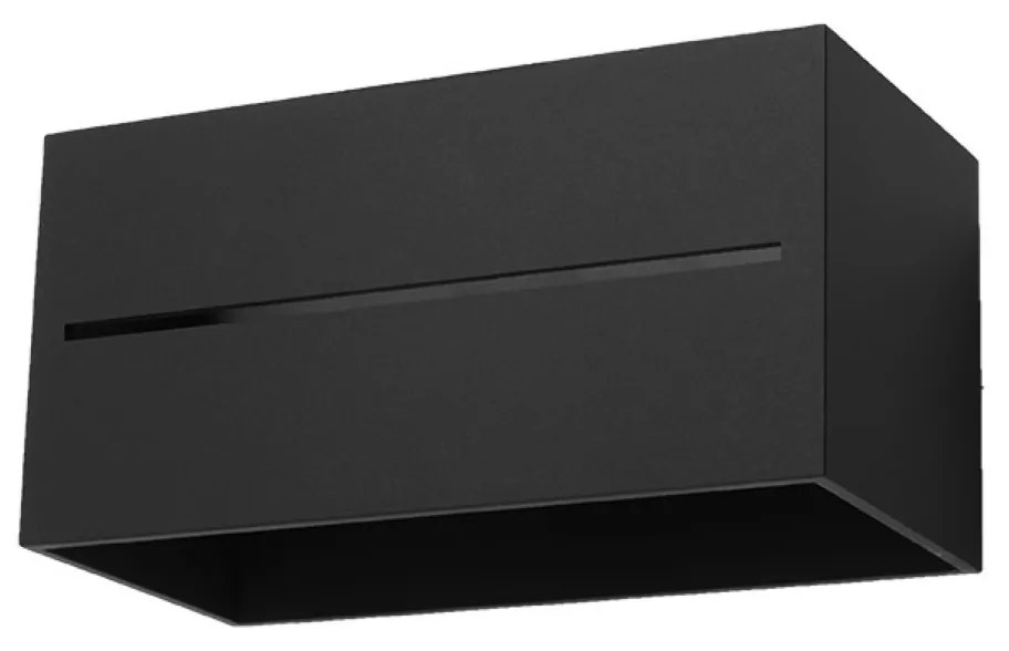 Nástenné svietidlo Lobo Maxi, 1x čierne kovové tienidlo