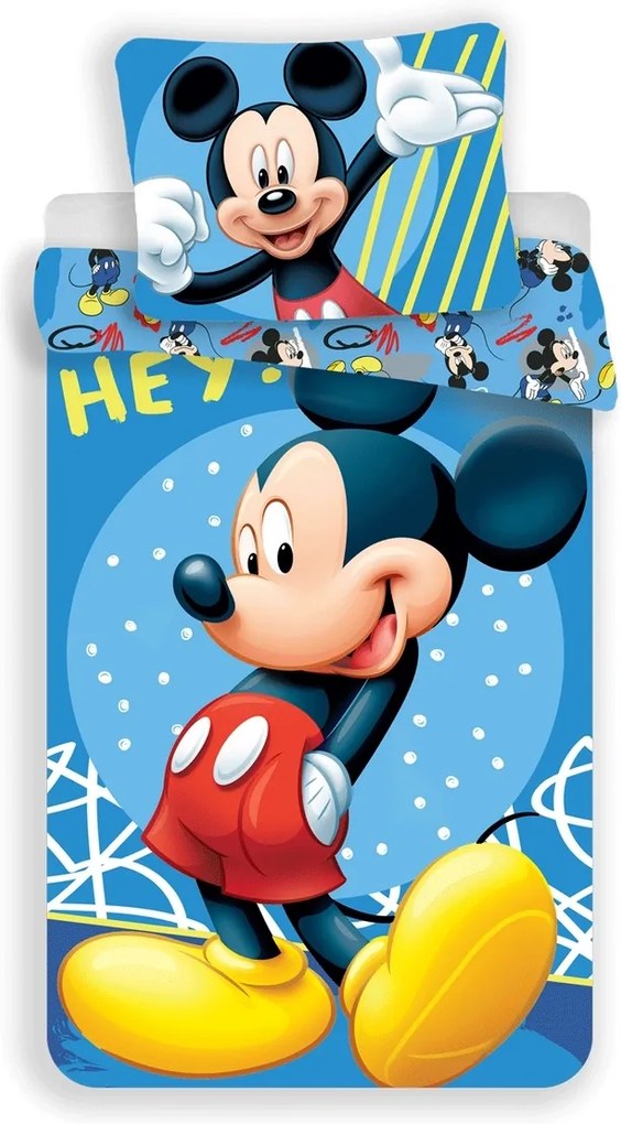 Jerry Fabrics Detské bavlnené obliečky Mickey 043, 140 x 200 cm, 70 x 90 cm