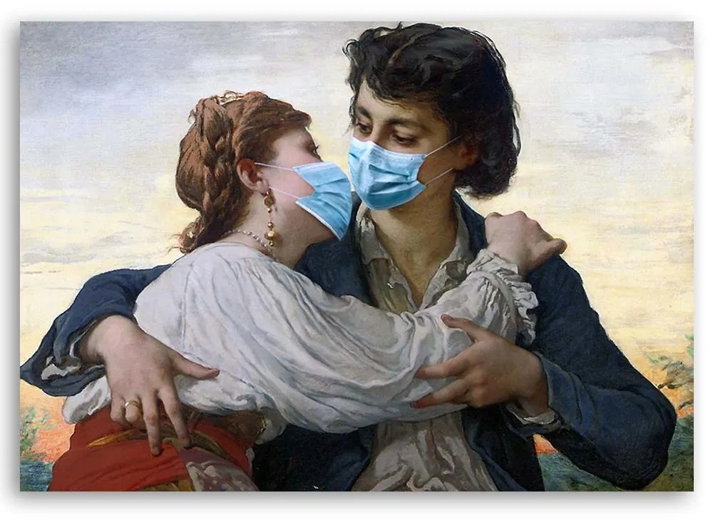 Gario Obraz na plátne Pandemický bozk - Jose Luis Guerrero Rozmery: 60 x 40 cm