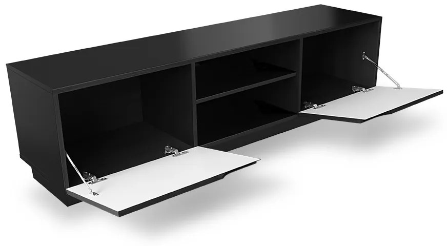 Závesný TV stolík Loftia Mini 160 cm - čierny mat