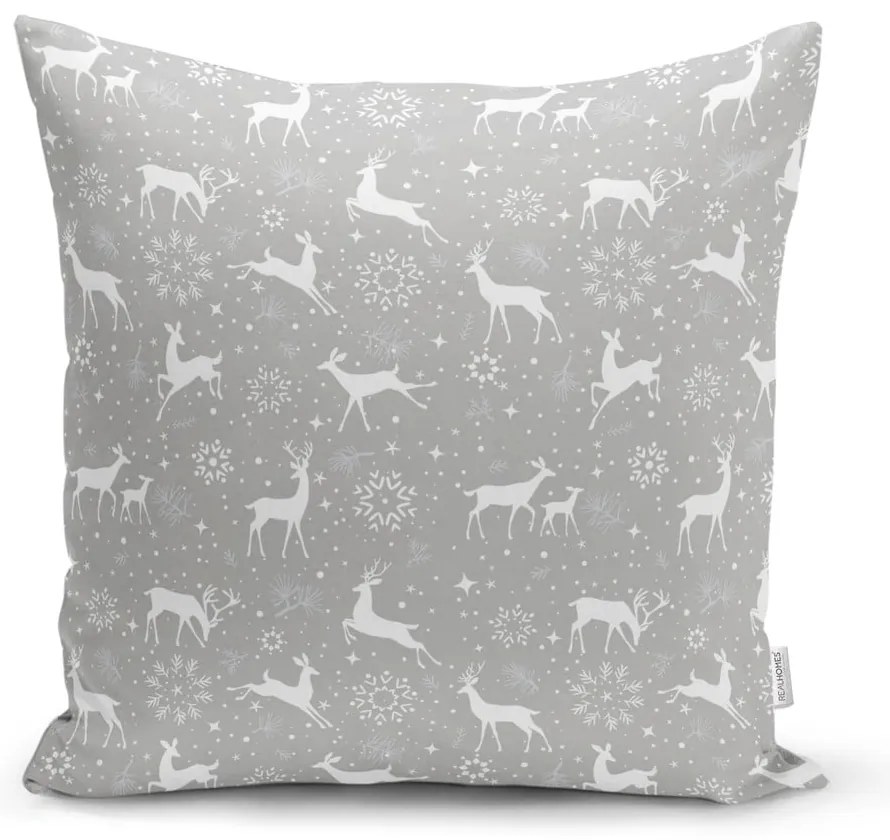 Súprava 4 vianočných obliečok na vankúš a behúň na stôl Minimalist Cushion Covers Snowflakes