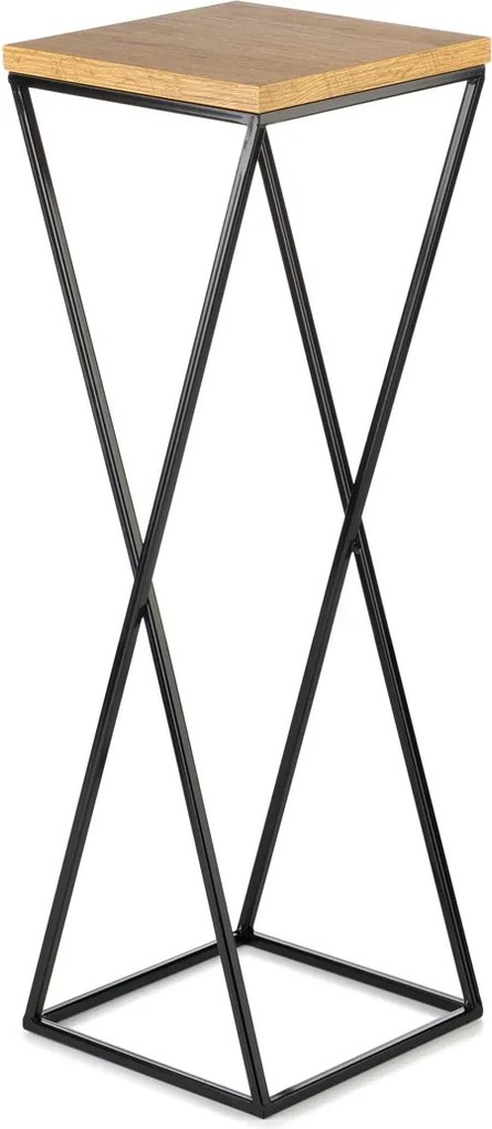 STOJAN NA KVETINÁČ LOFT6 70X24X24 CM ČIERNA/HNEDÁ