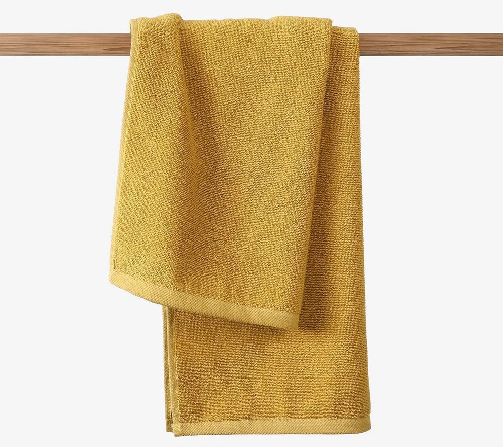 Goldea bavlnený froté uterák / osuška soft bez bordúry – horčicový 30 x 50 cm