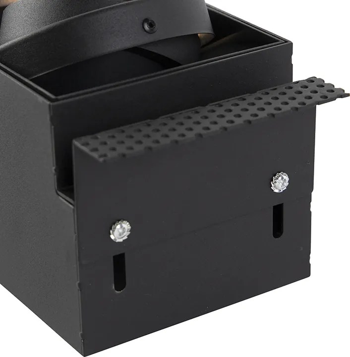 Inteligentné zapustené bodové svietidlo čierne bezrámové 2-svetlá vrátane 2 Wifi GU10 70mm - Oneon