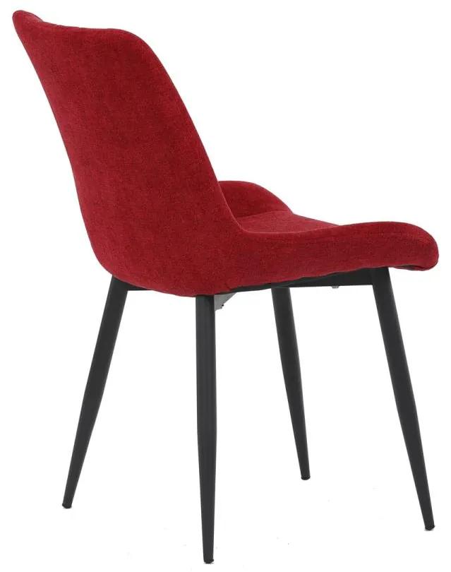 Autronic -  Jedálenská stolička DCL-218 RED2 červená látka, čierny kov