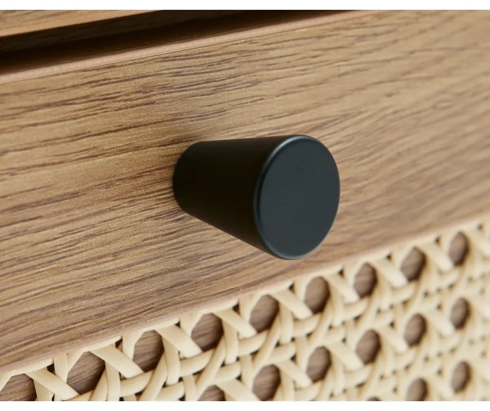 Nízka komoda v dekore duba v prírodnej farbe 80x75 cm Pensacola – Unique Furniture