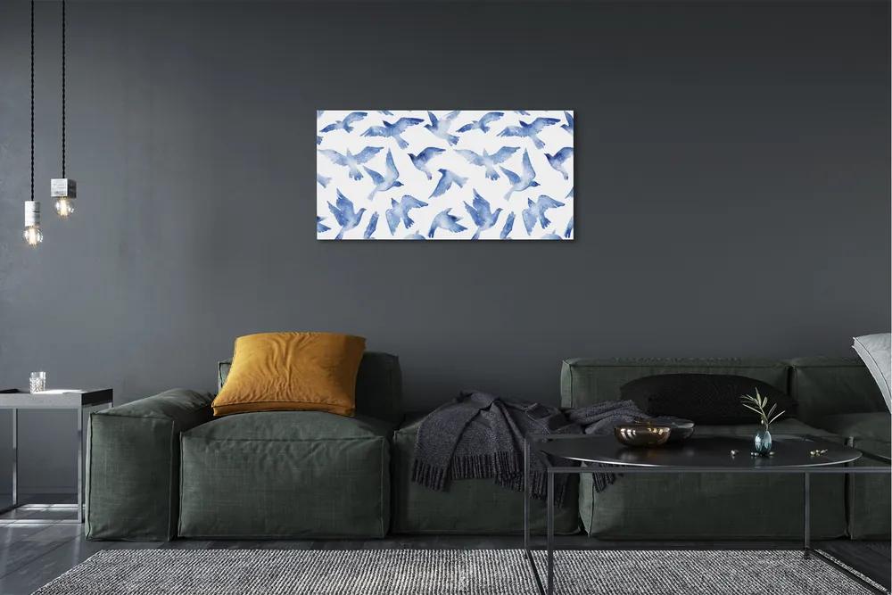 Obraz na plátne maľované vtáky 120x60 cm