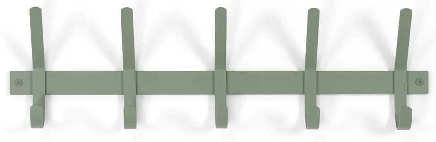 Sivozelený kovový nástenný vešiak 70 cm Dexter – Spinder Design