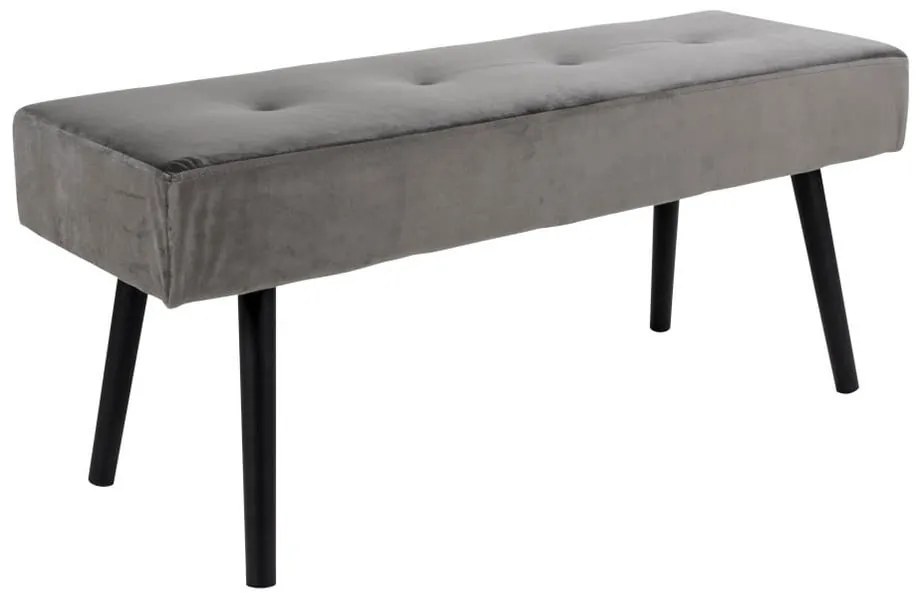 Sivá zamatová lavica Bonami Essentials Skiby