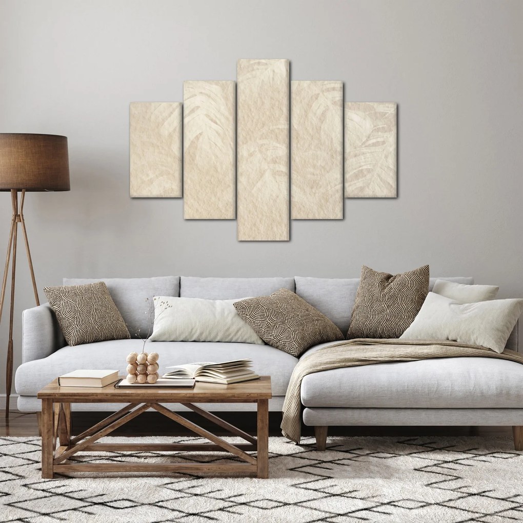 Obraz - Listy v textúre (150x105 cm)