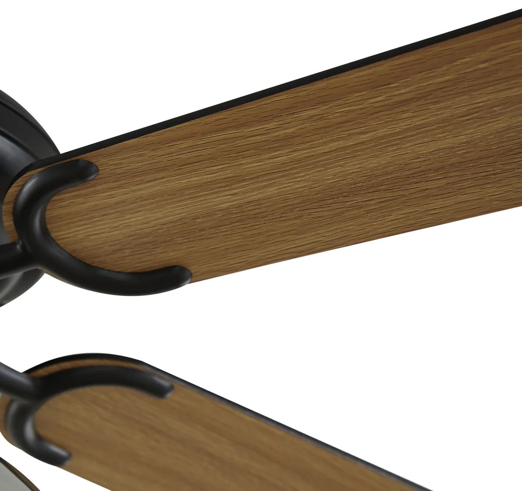 Stropný ventilátor čierny 107,5 cm s ťahovým spínačom - Mistral Busa