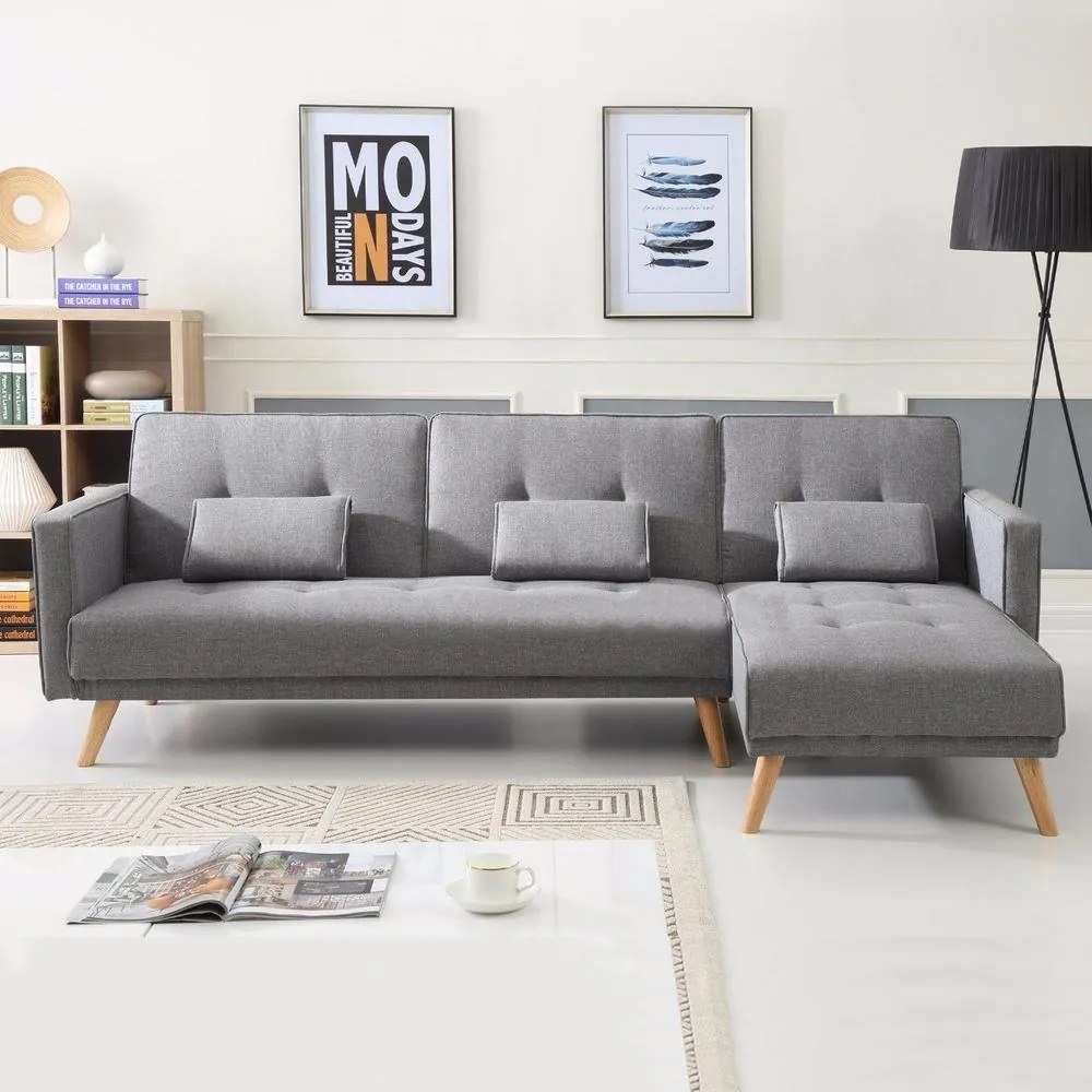Rozkladacia rohová sofa Catini Anabel - Sivá