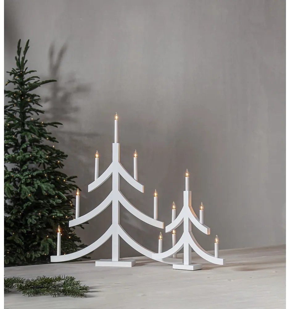 Biela vianočná svetelná dekorácia Pagod – Star Trading