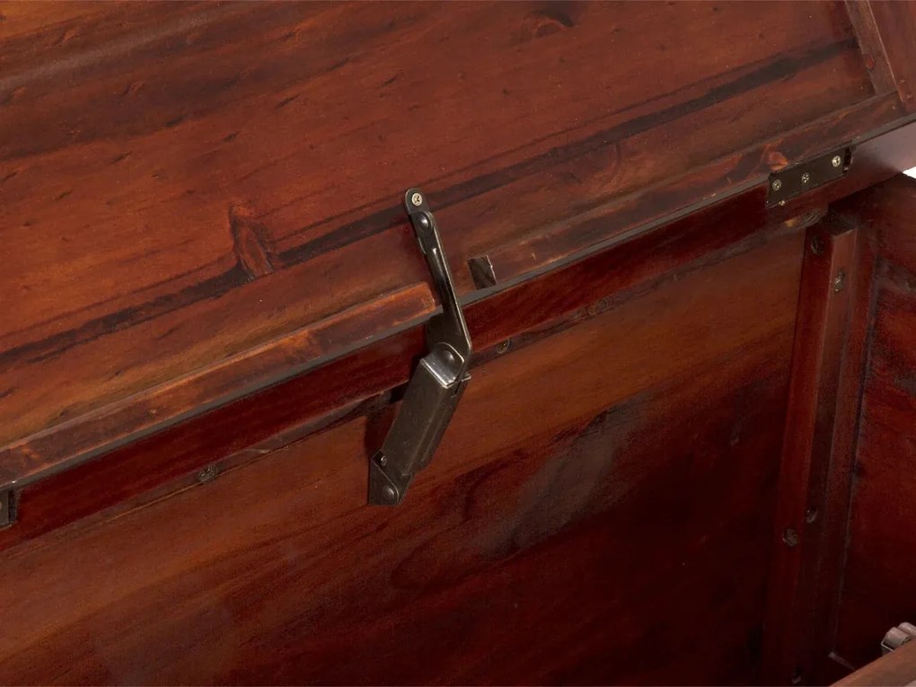 furniture-nabytek.cz - Masívna truhlica Catana z borovicového dreva, lakovaná, hnedá
