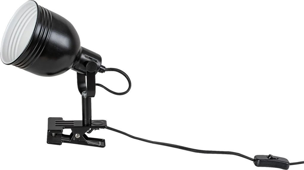 Rabalux Stolná lampa s klipom Flint 1x25W | E14 | IP20 - čierna