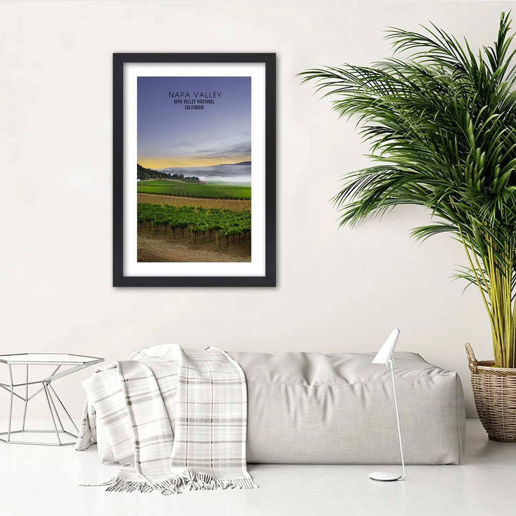 Gario Plagát Večer nad údolím Napa Farba rámu: Bez rámu, Rozmery: 30 x 45 cm