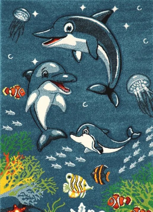 Medipa (Merinos), Detský kusový koberec Diamond Kids 24223/30, 120x170, modrá, detská izba