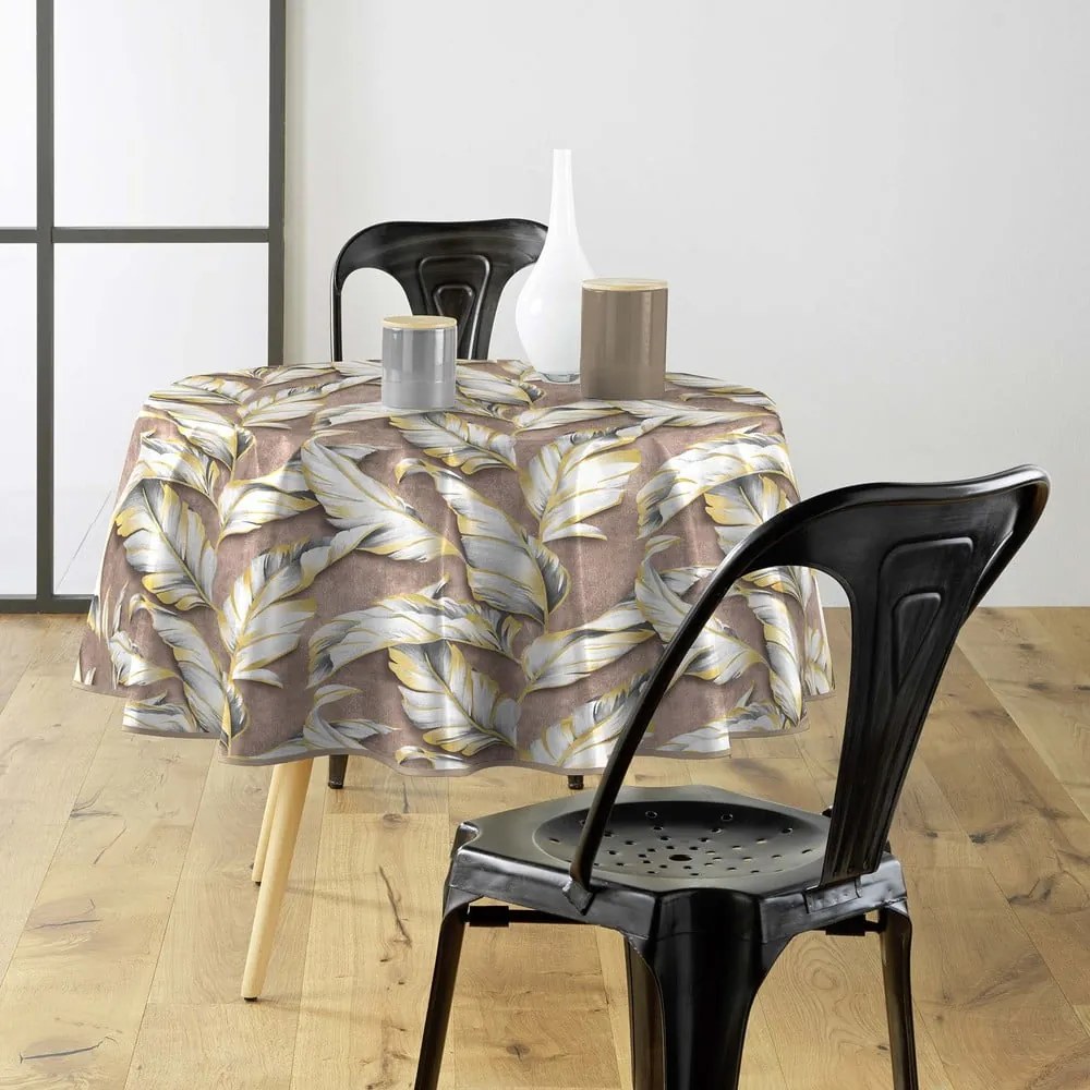 Umývateľný obrus ø 160 cm Ebany – douceur d'intérieur