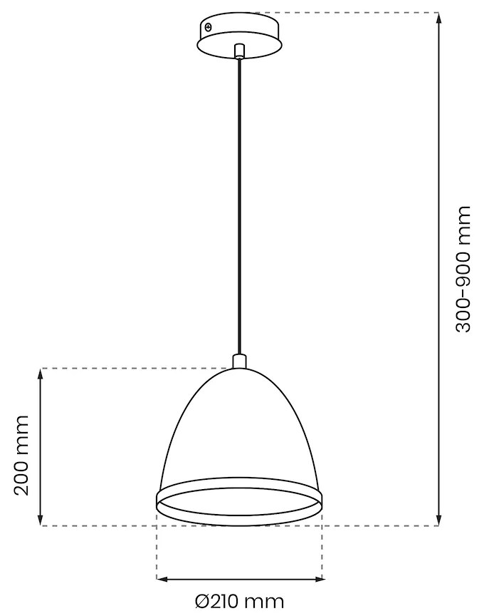 Závesné svietidlo Studio, 1x drevené/biele kovové tienidlo, (fi 21cm), w/br