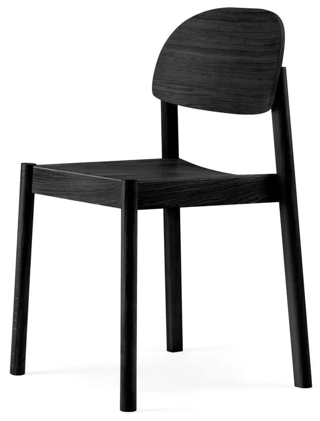 Čierna jedálenská stolička z dubového dreva EMKO Citizen Oval