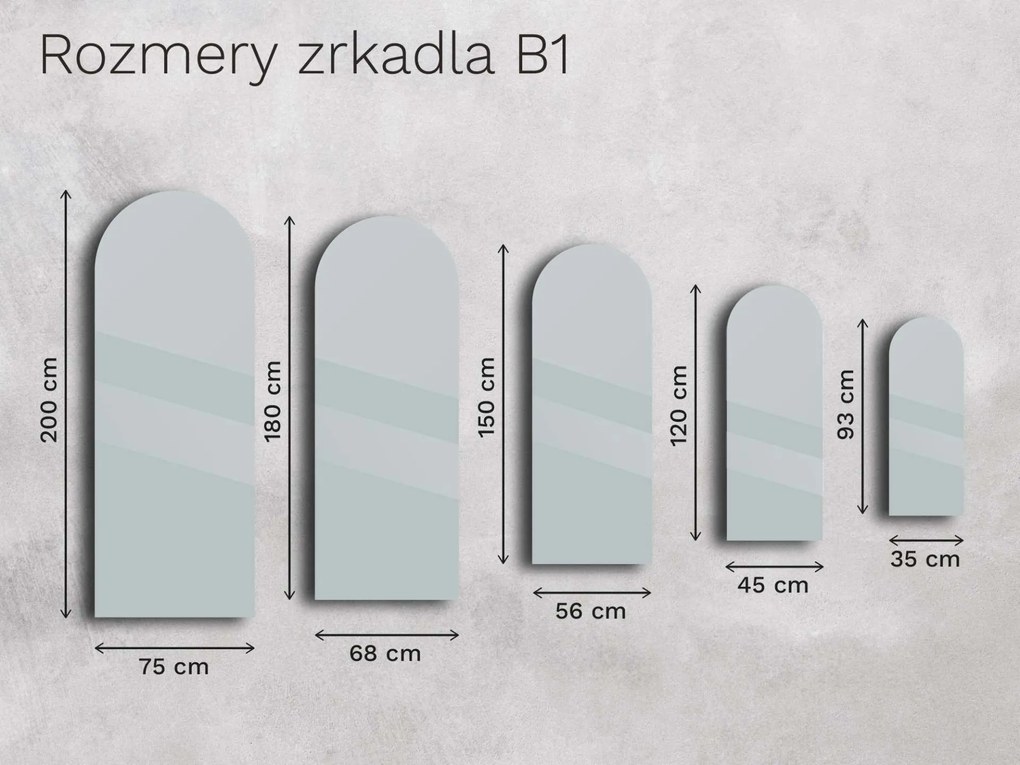 Zrkadlo Base B1 35×93