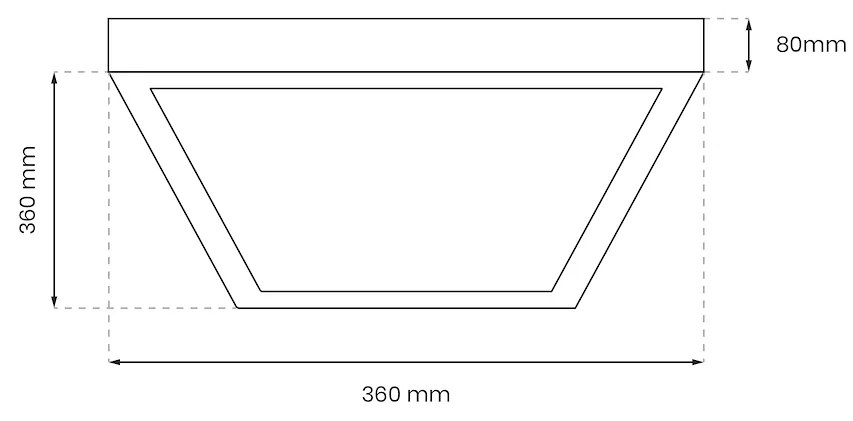 Stropné LED svietidlo Casilla, 1x LED 18w, 4000k, s