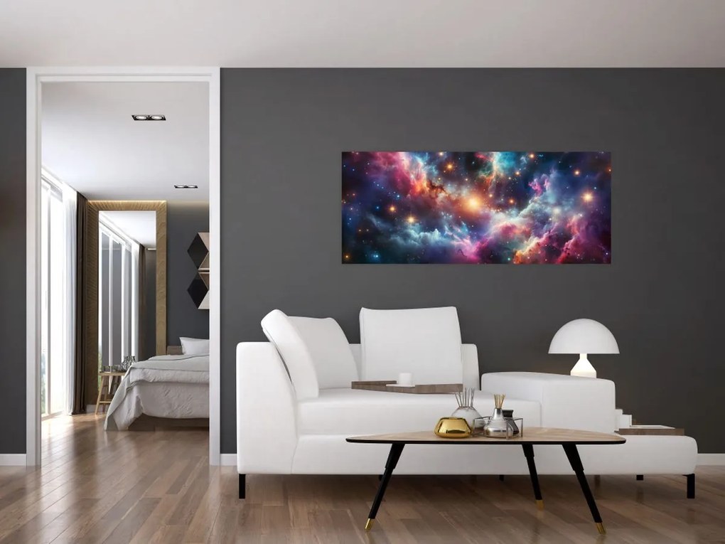 Obraz - Temný vesmír (120x50 cm)