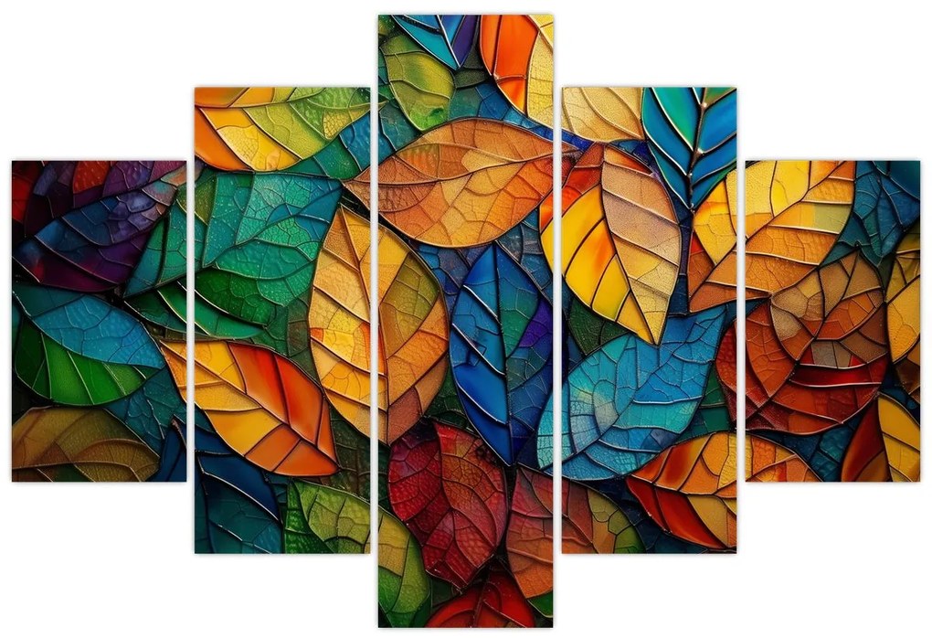 Obraz - Mozaika z listov (150x105 cm)