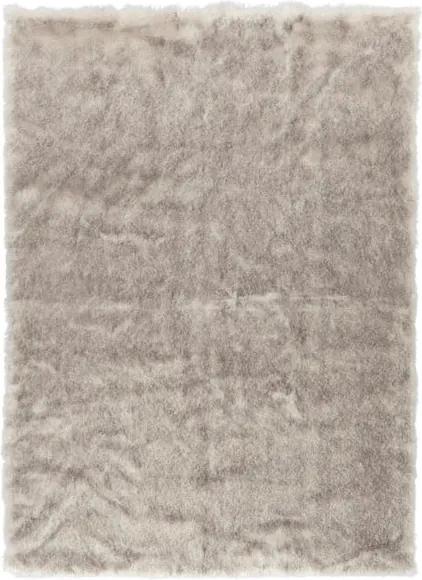 Sivohnedý koberec z umelej kožušiny Mint Rugs, 170 × 120 cm