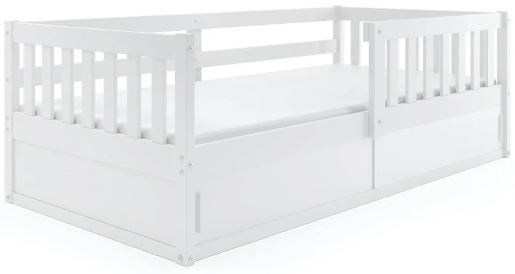 Posteľ SMART 160x80 - Biela s úložným priestorom