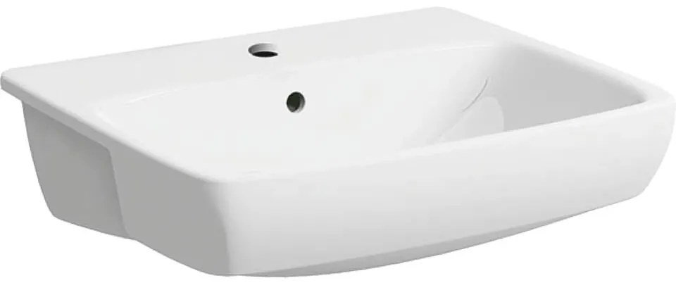 Geberit Selnova Square - Umývadlo 550x440 mm, s 1 otvorom na batériu, s prepadom, biela 500.313.01.1